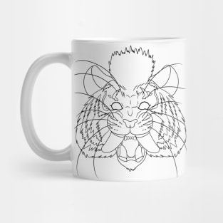 sabertooth tiger line art Mug